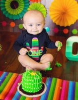 FIRST birthday fiesta onesie/shirt, Fiesta ONE, UNO birthday