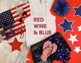 4th of July women's tank, Merica', Patriotic women's shirt RED WINE & BLUE