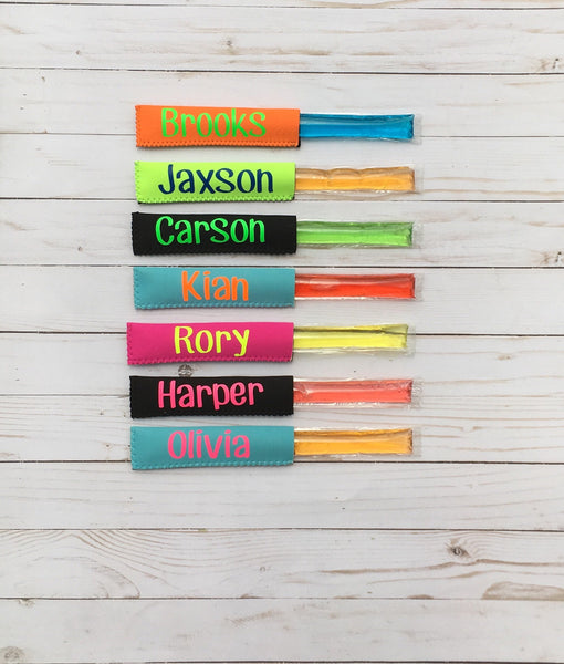 Freezer Pop Holder, Personalized Pops, Summer Favors, Birthday Favors, Ice Pop Favors, Summer Birthday