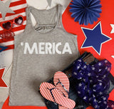 4th of July women's tank, 'MERICA, PATRIOTIC women's shirt