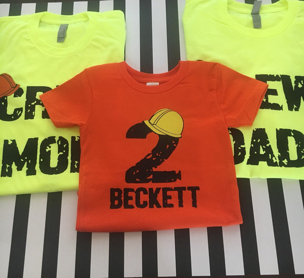 Construction Birthday Shirts, Family Construction Birthday Shirts, Mom Construction Shirt, Dad Construction Shirt