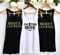 Bride's Last Ride, Nashville, Bachelorette Party Tank, Bride Tank, Bridal Party Tanks, Girls Night Out