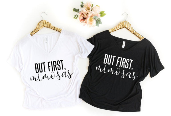 BUT FIRST, MIMOSAS, Bride, Bridal Party Shirts, Oversized Bridesmaid Shirt, Bridesmaids Shirt, Bachelorette, Getting Ready Shirt