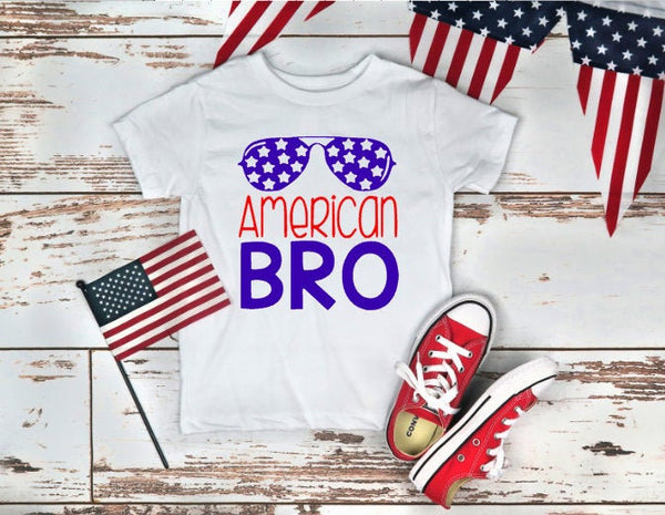 AMERICAN BRO Kids 4th of July Shirt, Boys 4th of July Shirt, Independence Day Shirt, USA