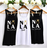 NOLA Bachelorette, New Orleans Bachelorette Party Tank, Bride Tank, Bridal Party Tanks, Girls Night Out