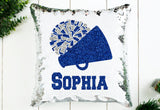 Personalized Sequin CHEER pillow, Cheerleader Pillow, Personalized Cheer Gift