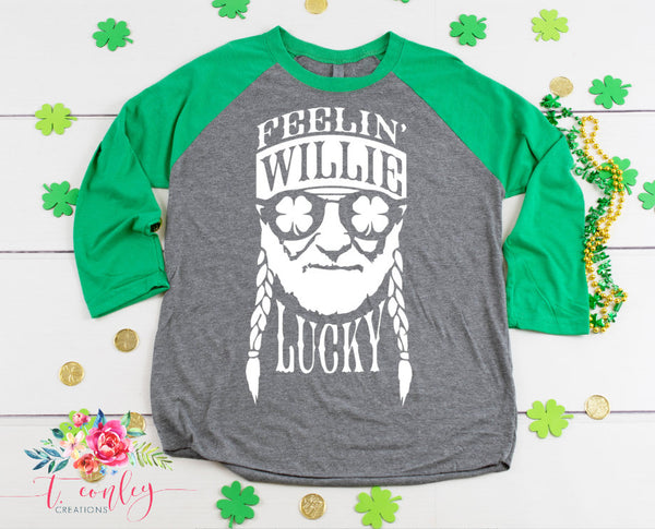 Feelin' Willie Lucky St.Patricks Day Shirt, Funny St. Patricks Day Shirt, Unisex St. Patricks Day Shirt