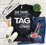 Dear Teachers, we dot want to play TAG anymore. Homeschool Mama, Homeschool 2020