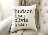 Name Pillow, Mothers Day Pillow personalized, Kids, Fur Baby, Custom Pillow