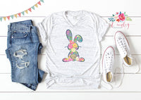 Floral Easter bunny, Easter Shirt for Her, Women's Easter Shirt