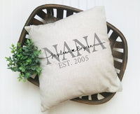 NANA Pillow, Mothers Day Pillow personalized, Grandma Pillow