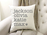 Name Pillow, Mothers Day Pillow personalized, Kids, Fur Baby, Custom Pillow