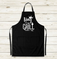 King of the Grill, GRILL MASTER Apron, Father's Day Apron, Gift for him