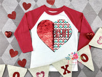 Flip Sequin Valentines Shirt, Gnome Valentine Shirt, Sequin Heart shirt, Girls Valentine Shirt