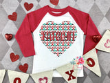 Flip Sequin Valentines Shirt, Gnome Valentine Shirt, Sequin Heart shirt, Girls Valentine Shirt