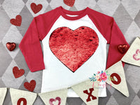 Flip Sequin Valentines Shirt, Gnome Valentine Shirt, Sequin Heart shirt, Girls Valentine Shirt