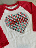 Flip Sequin Valentines Shirt, Gnome Valentine Shirt, Sequin Heart shirt, Girls Valentine Shirt