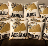 Personalized Sequin CHEER pillow, Cheerleader Pillow, Personalized Cheer Gift