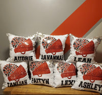 Personalized Sequin CHEER pillow, Cheerleader Pillow, Personalized Cheer Gift